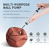 SNMIX Ball Pump with Needle and Hose Aluminium Ergonomic Nozzle Silver view 2