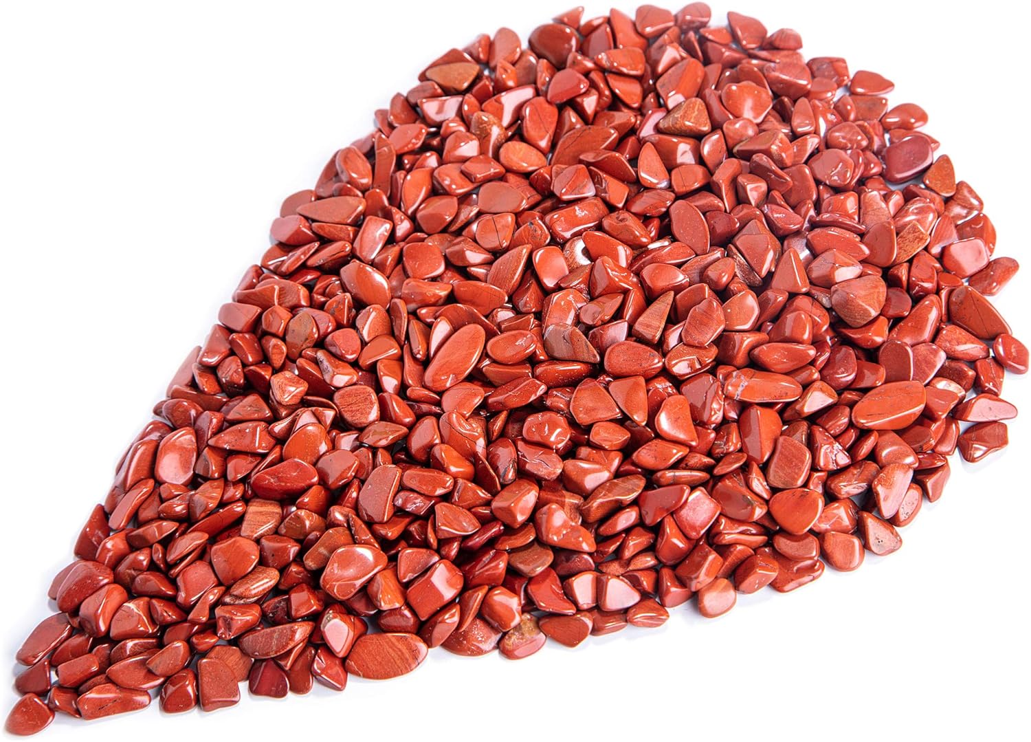 Hardscaping Materials - FORBY Red Jasper Tumbled Chips Stone Crushed Crystal Quartz Irregular Shaped Stones for Home Decorative Stones Vases Plants Succulents Cactus 1pound(About 460 Gram)