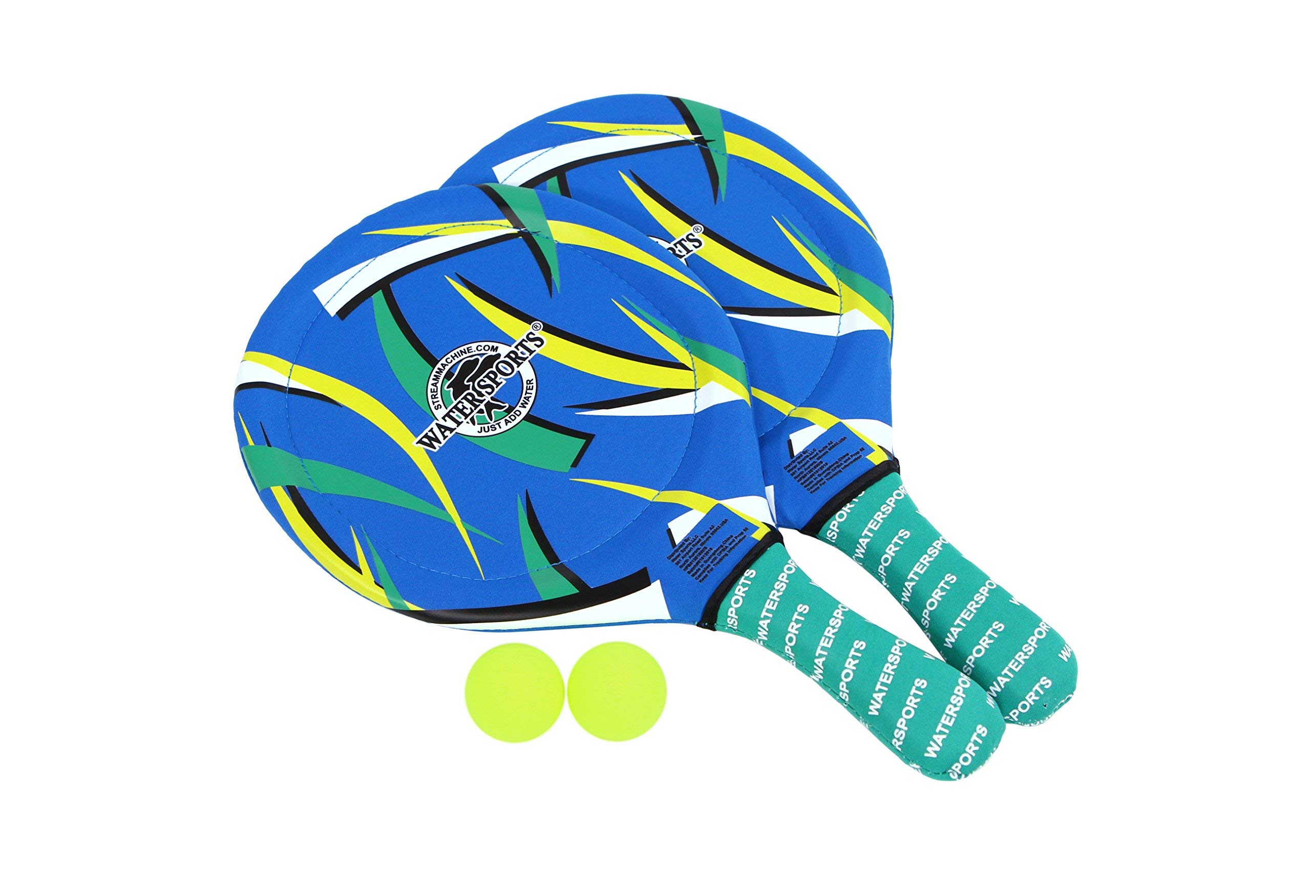 Water Sports Itza Masher Water Paddle and Ball Set of 2 - Water Resistant Outdoor Games - Family Friendly Pool Toys (Colors May Vary)