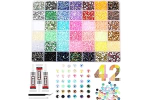 Colorful DIY Resin Rhinestone Kit, Bedazzling Kit, 42000Pcs 40 Colors Jelly Rhinestones for Bedazzling, Nail Gems & Crafting 