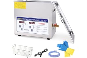 Seeutek Professional Ultrasonic Cleaner 6.5L with Digital Timer and Heater 304 Stainless Steel for Jewelry Rings Diamond Watch Glasses Circuit Board Dentures Small Parts Dental Instrument