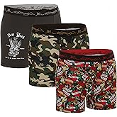 ED HARDY Mens Boxer Briefs Active Stretch Breathable Underwear, Comfortable Gym Boxer Briefs Multipack