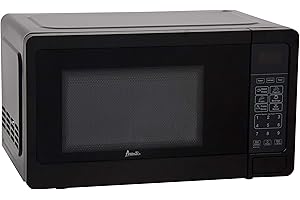 Avanti MT7V1B Microwave Oven 700-Watts Compact with 6 Pre Cooking Settings, Speed Defrost, Electronic Control Panel and Glass Turntable, Black