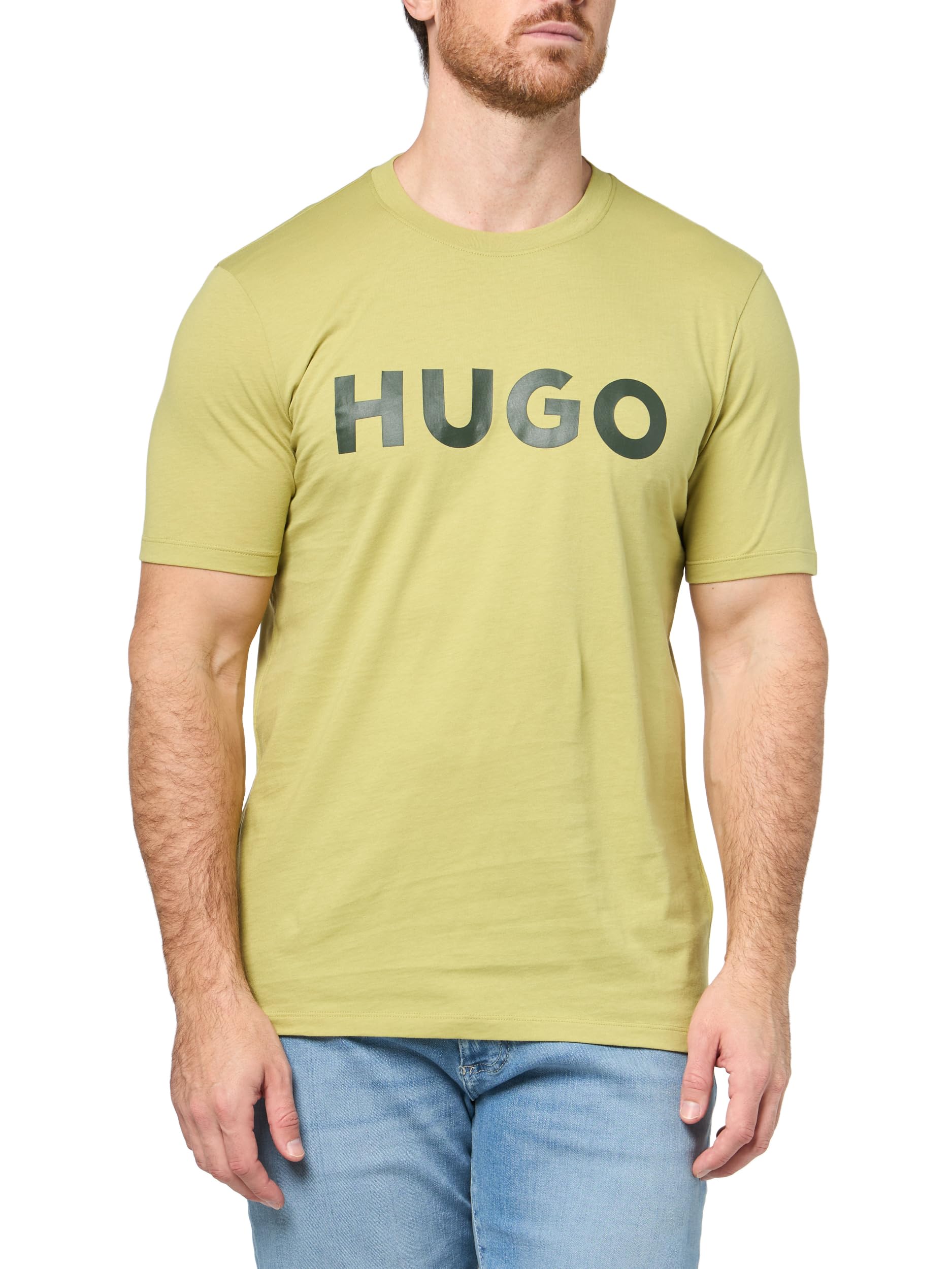 HUGO, Print Logo Short Sleeve T-Shirt, Fresh Moss Green, XL Image