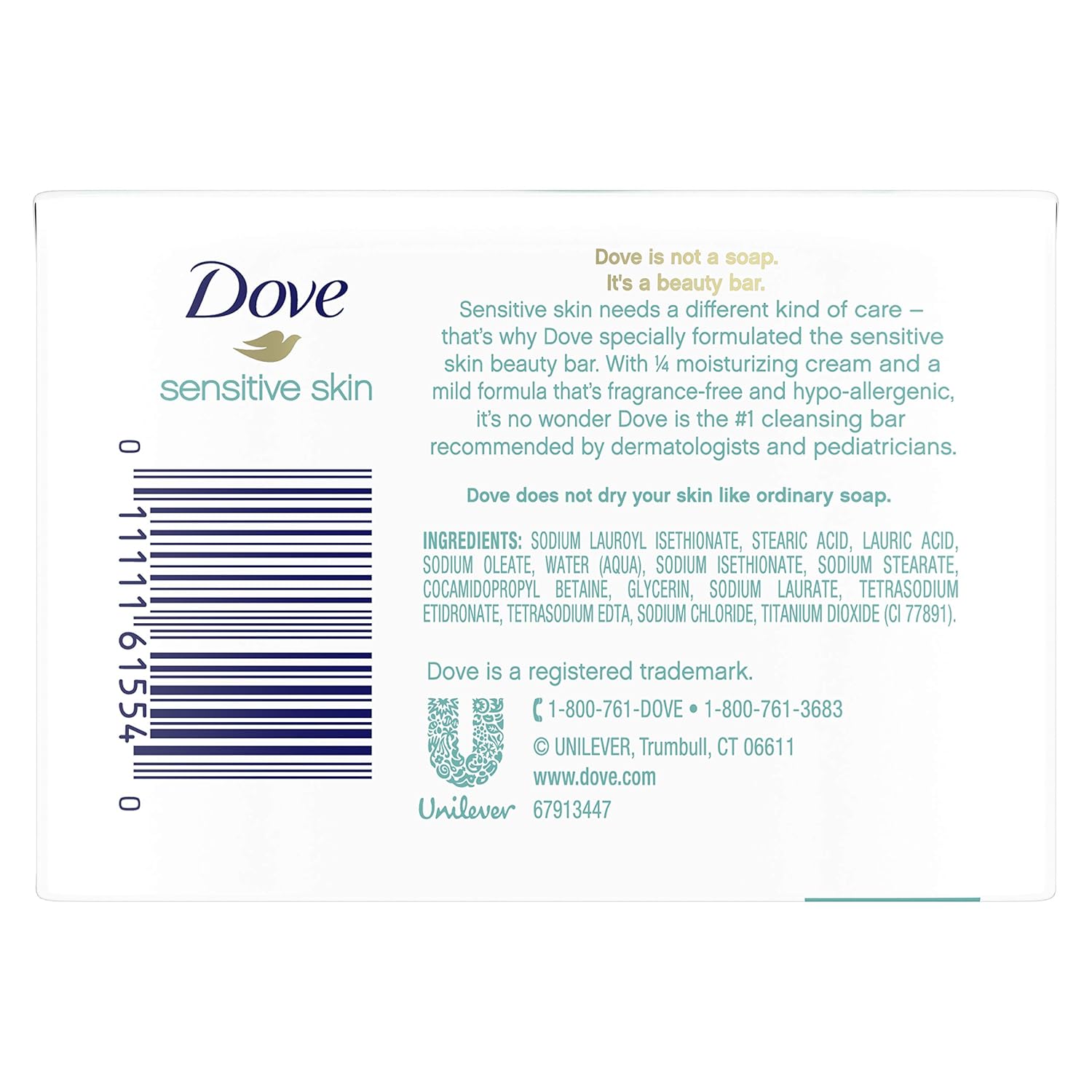 Dove Moisturizing Beauty Bar for Softer Skin, Fragrance-Free, Hypoallergenic Beauty Bar Sensitive Skin Effectively Washes Away Bacteria While Nourishing Your Skin 3.75 oz 4 Bars, Pack of 6 : Beauty