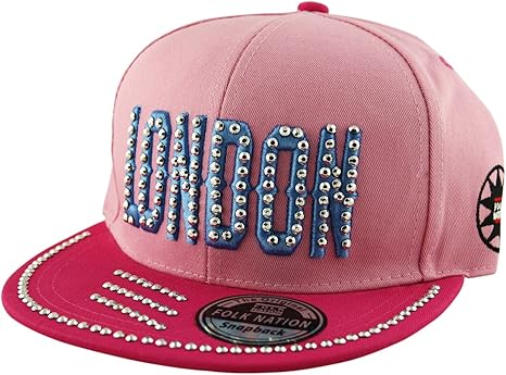 black and pink snapback hat