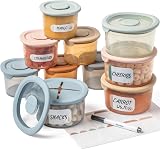 Moonkie Silicone Baby Food Storage Containers 10 Pack 120ml 240ml
