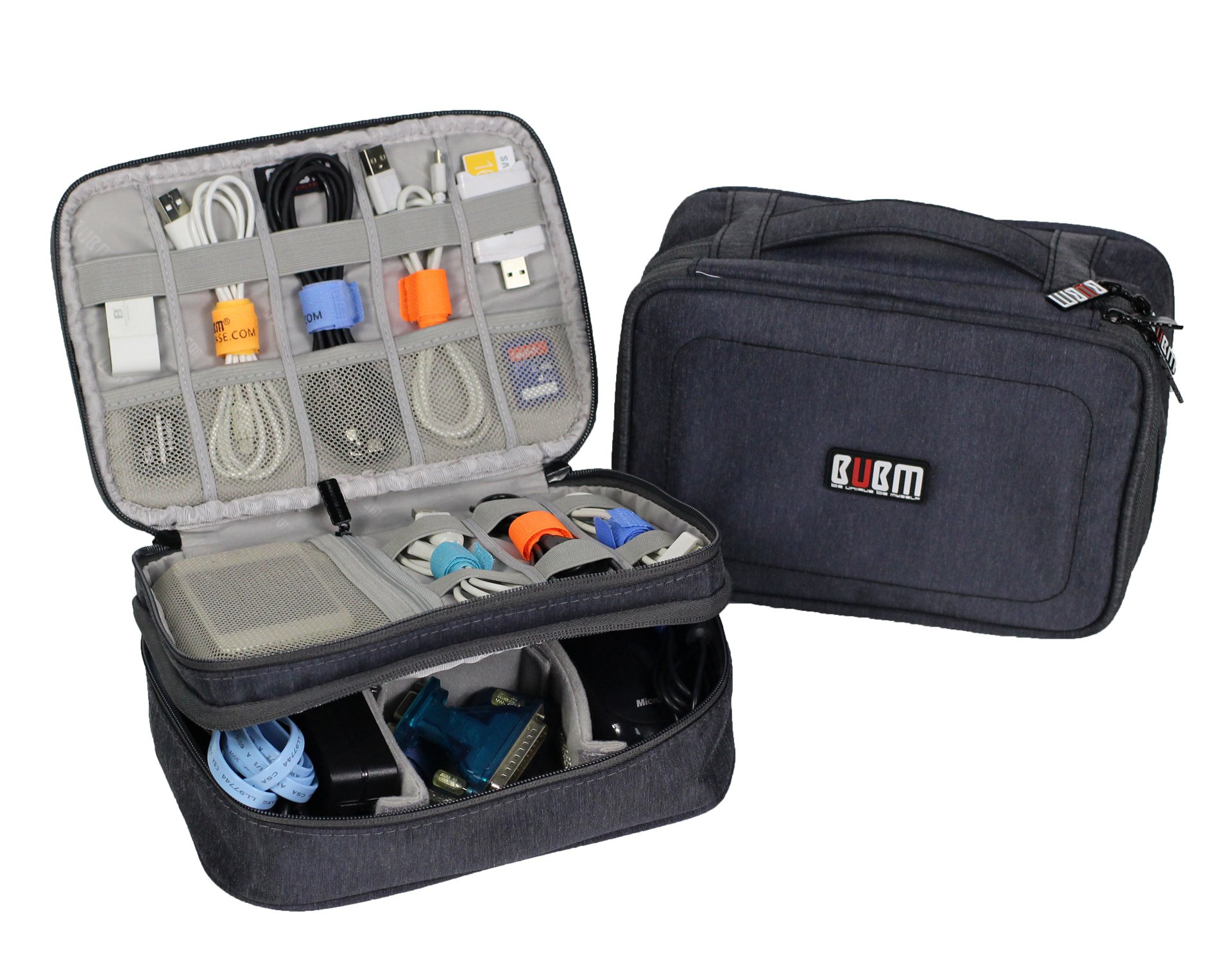 Electronics Travel Organizer Storage Bag for Cables Charger Cord iPad