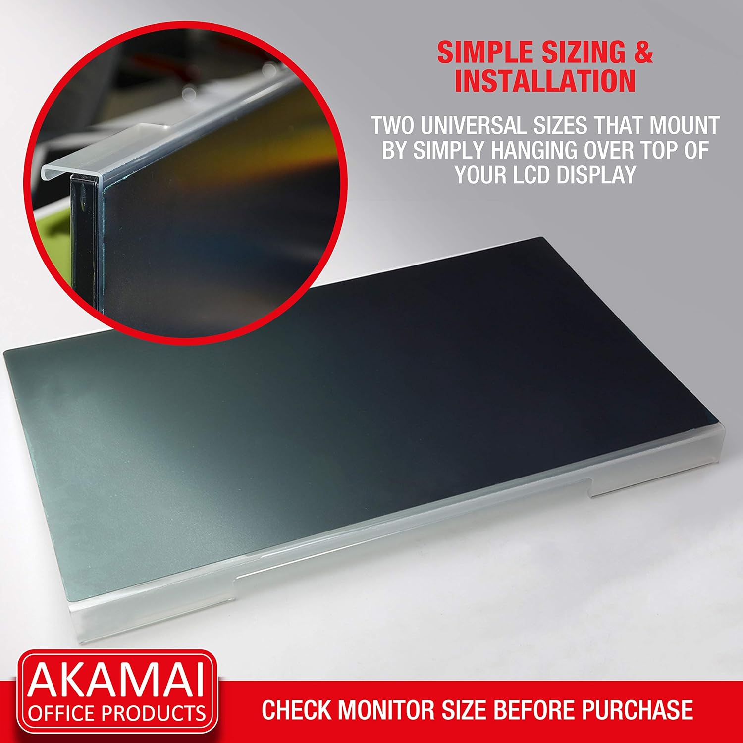 21.5 Widescreen , AntiGlare Monitor Anti Glare Screen Blocks 96 UV