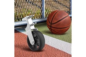 Homhoo 6" Heavy Duty Tube Gate Caster for Metal Swing Gate with 1-1/2" through 2" Gate Frames, Gate Support Wheel for Chain Link Fence, Prevent Gate from Dragging - 600 Lbs Load Capacity