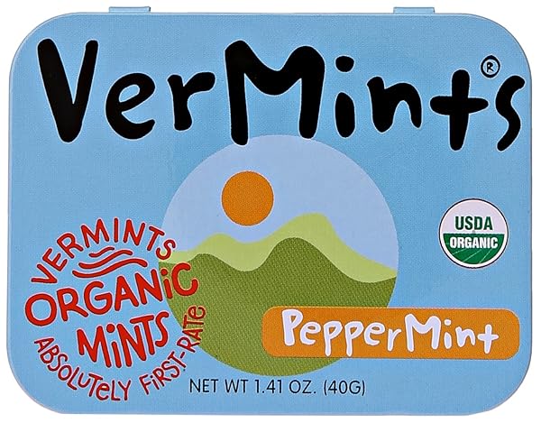 VERMINTS ALL NATURAL PEPPERMINT CANDY, 1.41 OZ