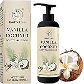 Vanilla Coconut Body Massage Oil – Hydrating, Nourishing, and Relaxing Oil with Natural Vitamin E & Essential Oils, 8.45 fl oz (250 ml)