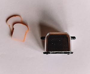 Macy Mae 1:12 Scale Dollhouse Metal Toaster. Picture Perfect Miniature Doll House Kitchen Accessory.