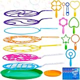 JOYIN 24Pcs Big Outdoor Bubble Wands Set 53cm Giant Bubble Makers with Tray