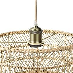 HOONEX Rattan Chandelier, Rattan Light Fixtures