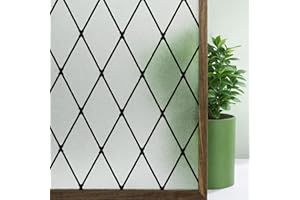 1 Pack Frosted Glass Privacy Window Film Static Cling Removable UV Blocking for Bathroom Office Home Furniture Doors 11.81 X 
