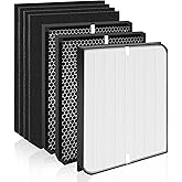 3000/3500 Replacement Filter Compatible with Air doctor 3000/3500 Air Purifi-er, with 1 main filter + 2 Activated Carbon filters + 4 Carbn Pre-Filters