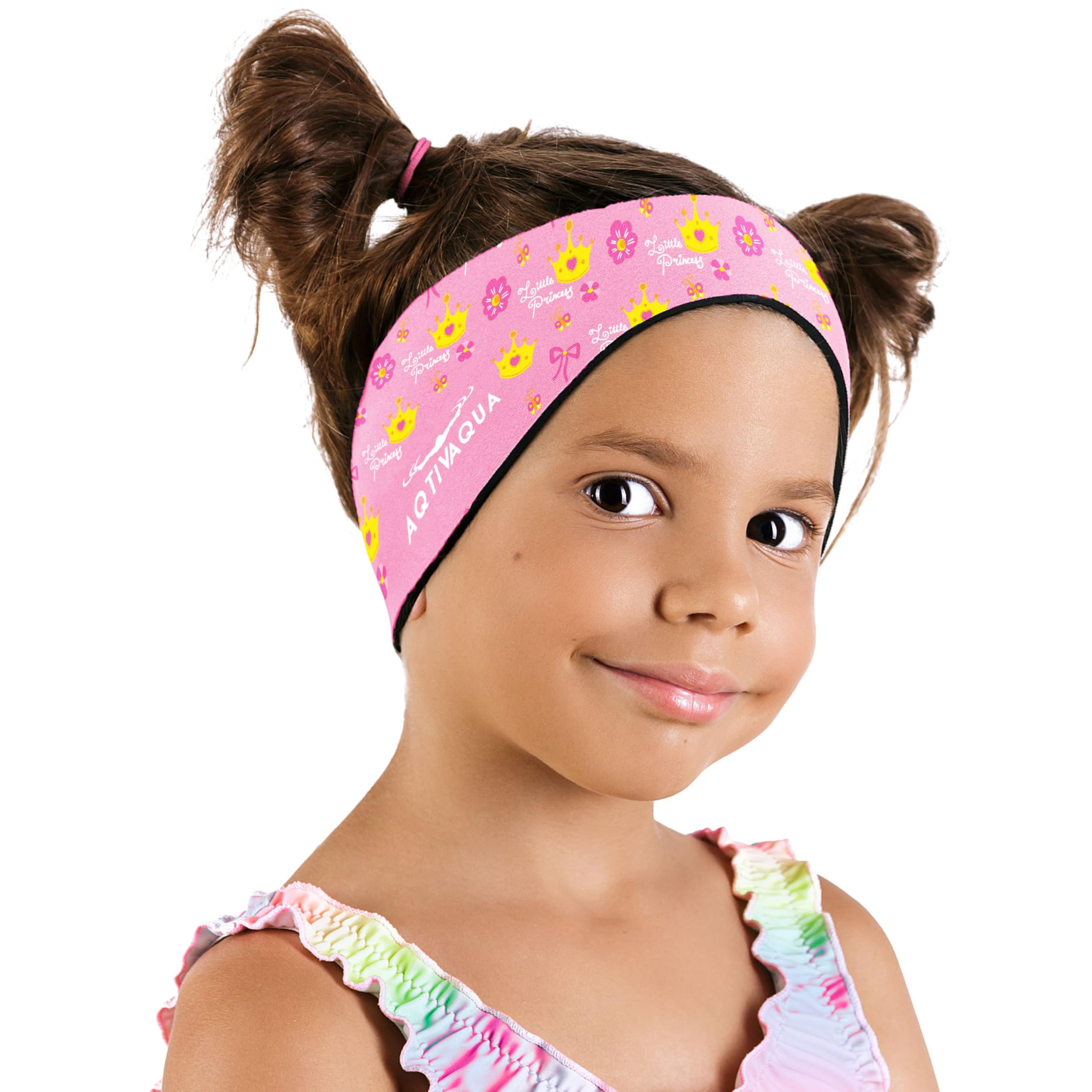 AqtivAqua Swim Headband - Ear Protection Cover - Pink P1, Size L - Adults & Kids - 1 Count (Pack of 1)