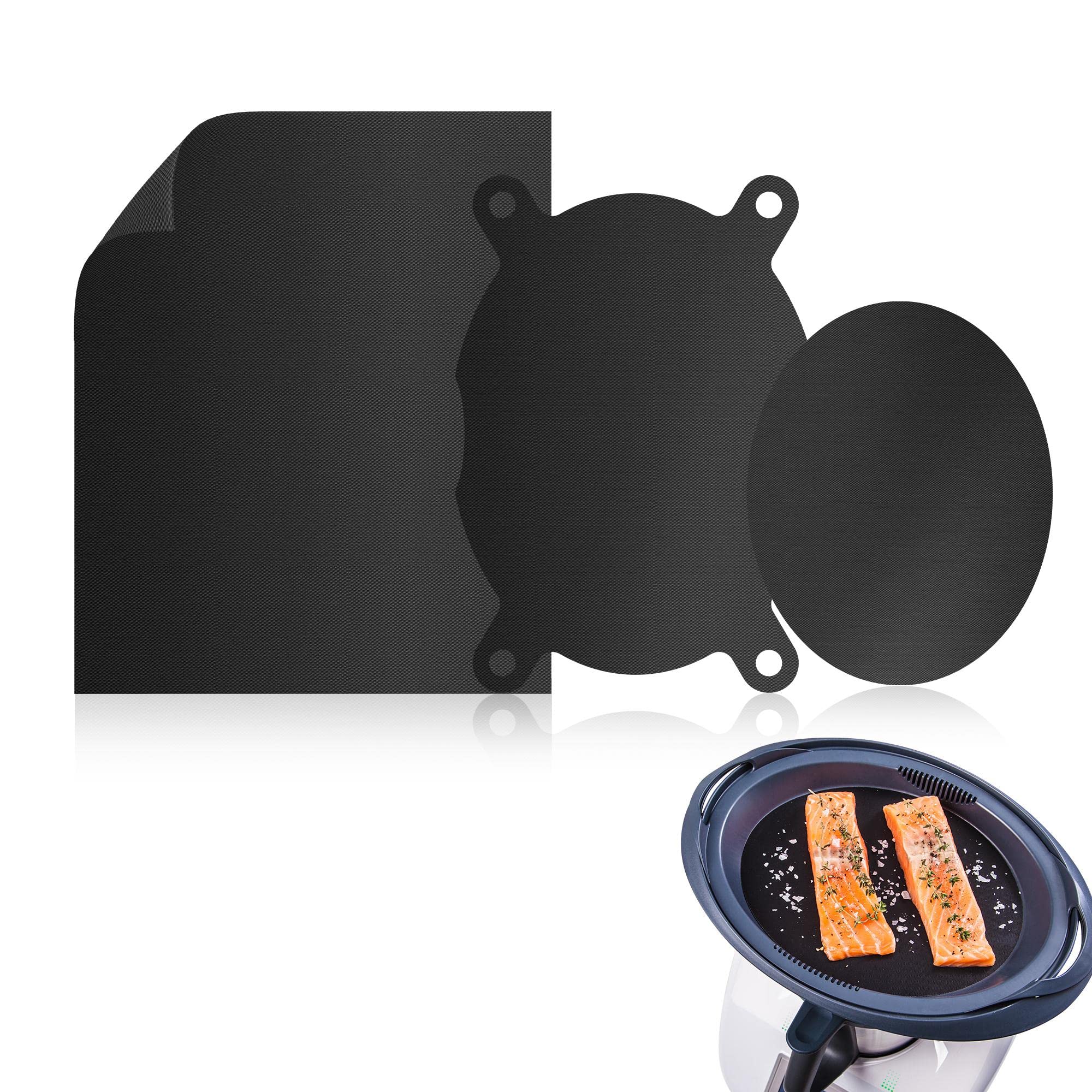 mixcover Reusable Inlay Film, Set of 3 - Thermomix Accessory for TM5 TM6 TM31 Varoma - Non-stick, Food-safe, Up to 300° C, Ideal for Cakes, Fish, Omelettes