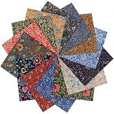 42 Pcs 10x10 Inch Precut Cotton Fabric Squares, Vintage Floral Quilt Bundle | 14 coordinated vintage floral prints, 3 of each, in 100% cotton&mdash;easy to mix and match for quilting, patchwork and sewing
