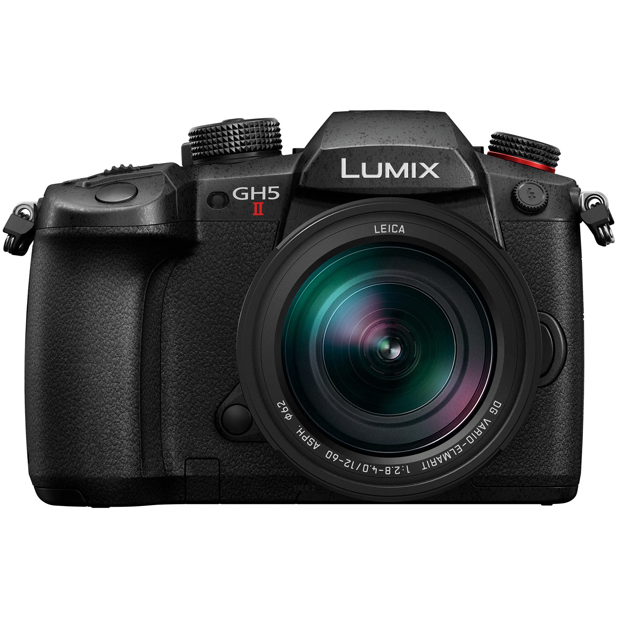 Panasonic LUMIX GH5M2, cámara micro cuatro tercios sin espejo de 20,3 MP con transmisión en vivo, vídeo 4K 4:2:2 de 10 bits, estabilizador de imagen de 5 ejes, lente Leica 12-60 mm F2.8-4.0 DC-GH5M2LK