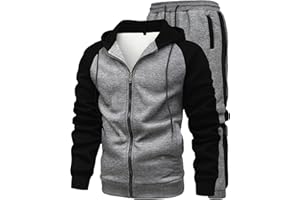 GXAMOY Men's 2 Pieces Tracksuits Running Sports Suits Drawstring Waistband Sweatsuit
