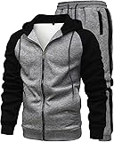 GXAMOY Men's 2 Pieces Tracksuits Running Sports