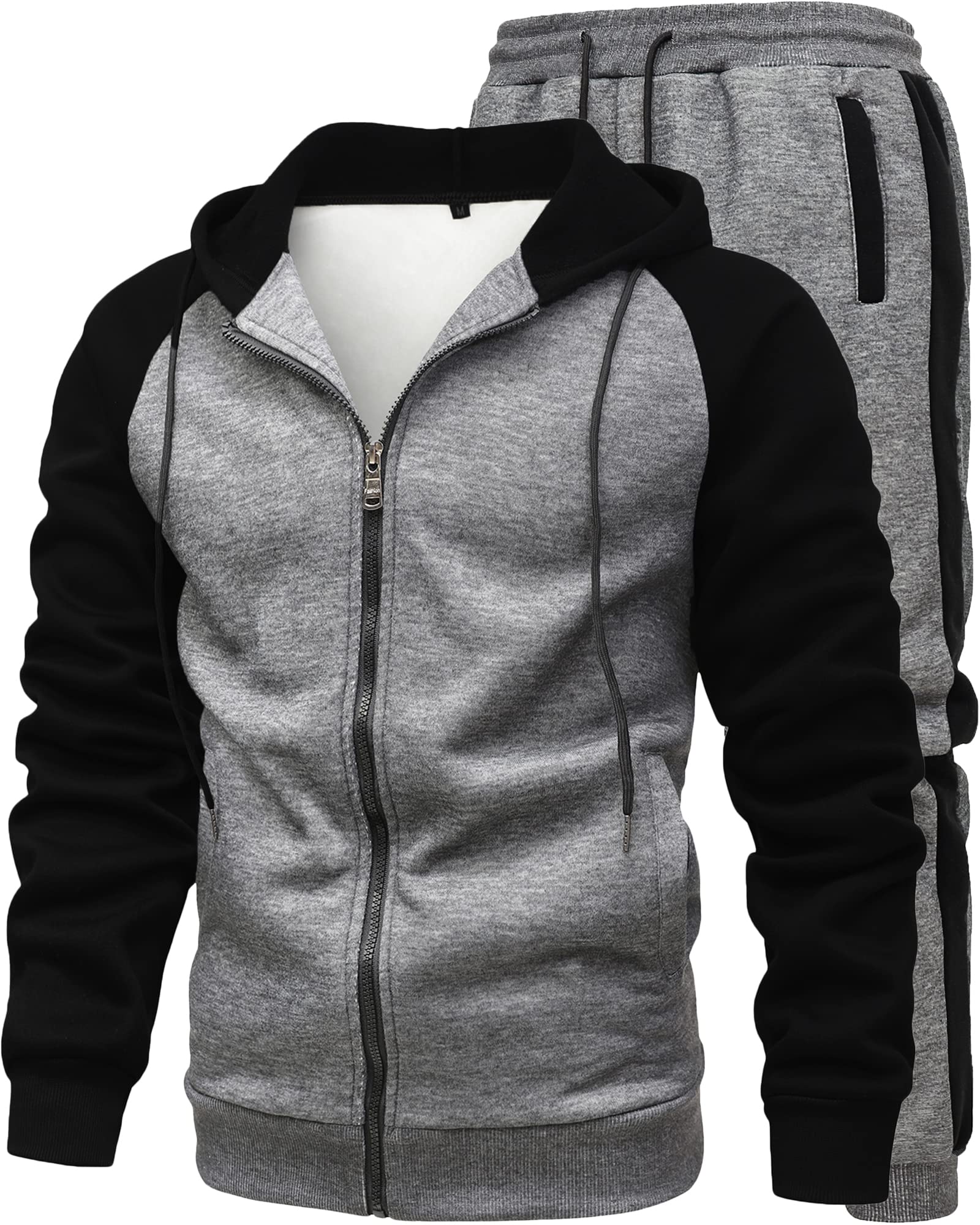 GXAMOY Men's 2 Pieces Tracksuits Running Sports
