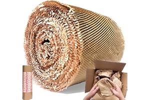 AlexHome Honeycomb Wrapping Paper,15" W x165' L,Eco Friendly Biodegradable Bubble Cushioning Wrap,Products & Gifts & Moving ,Recyclable Cushioning Packing Material - 15"x165'