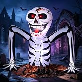 5 FT Halloween Inflatable Skeleton Rising from Ground Outdoor Decoration | Built-in LED Lights Skeleton Blow Up for for Lawn, Garden, Patio, Party Decor