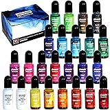 Alcohol Ink Set - 24 Highly Saturated Alcohol Inks - Acid-Free, Fast-Drying and Permanent Alcohol-Based Inks - Versatile Alco