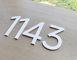 5 Inch Adhesive Numbers, White house Numbers for