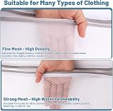 FUYOAL 6Pcs Mesh Laundry Bags with Zippers 50x40cm 40x30cm White M+S view 3