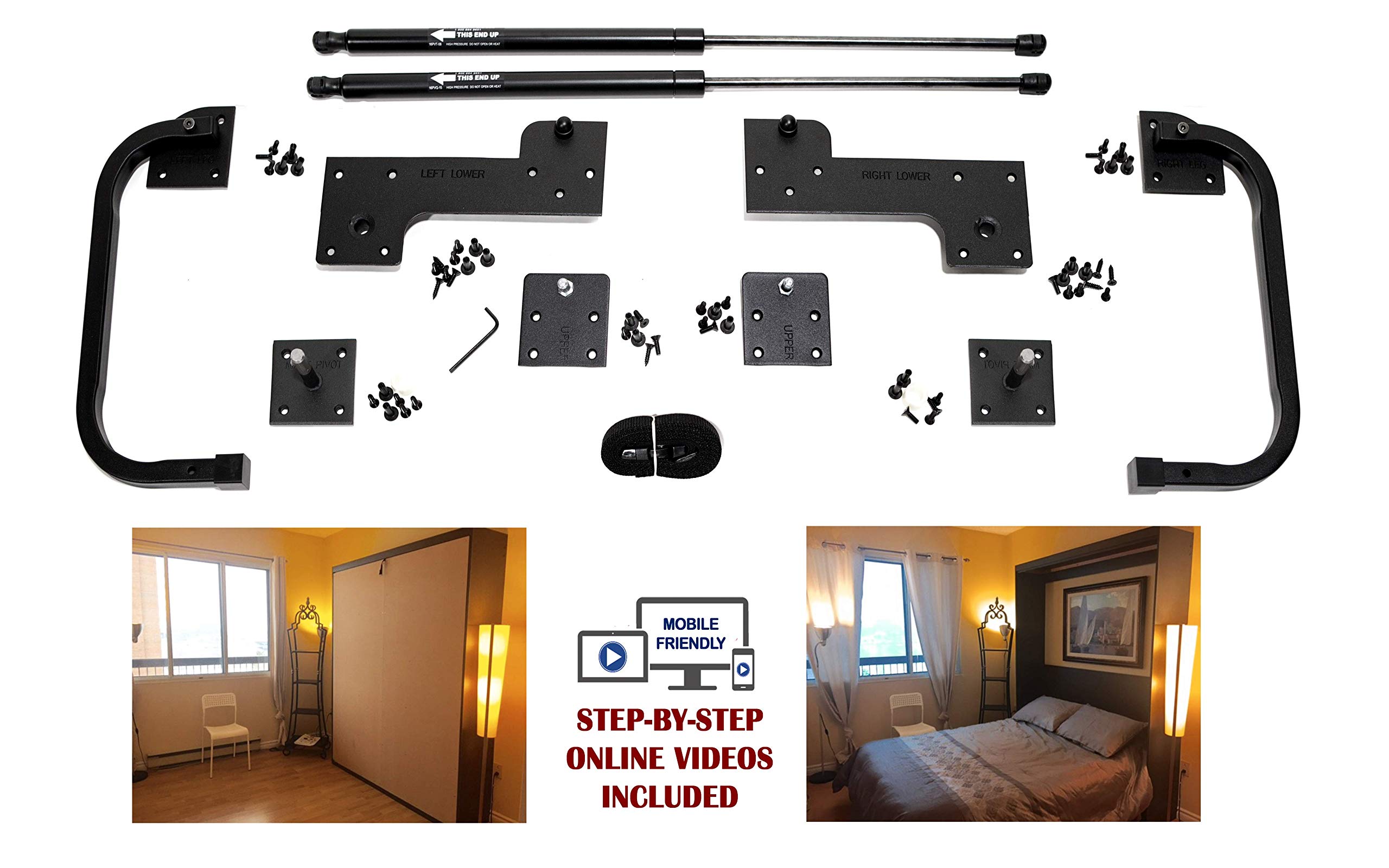 QueenSize Vertical Murphy Bed Hardware Kit Easy To Build