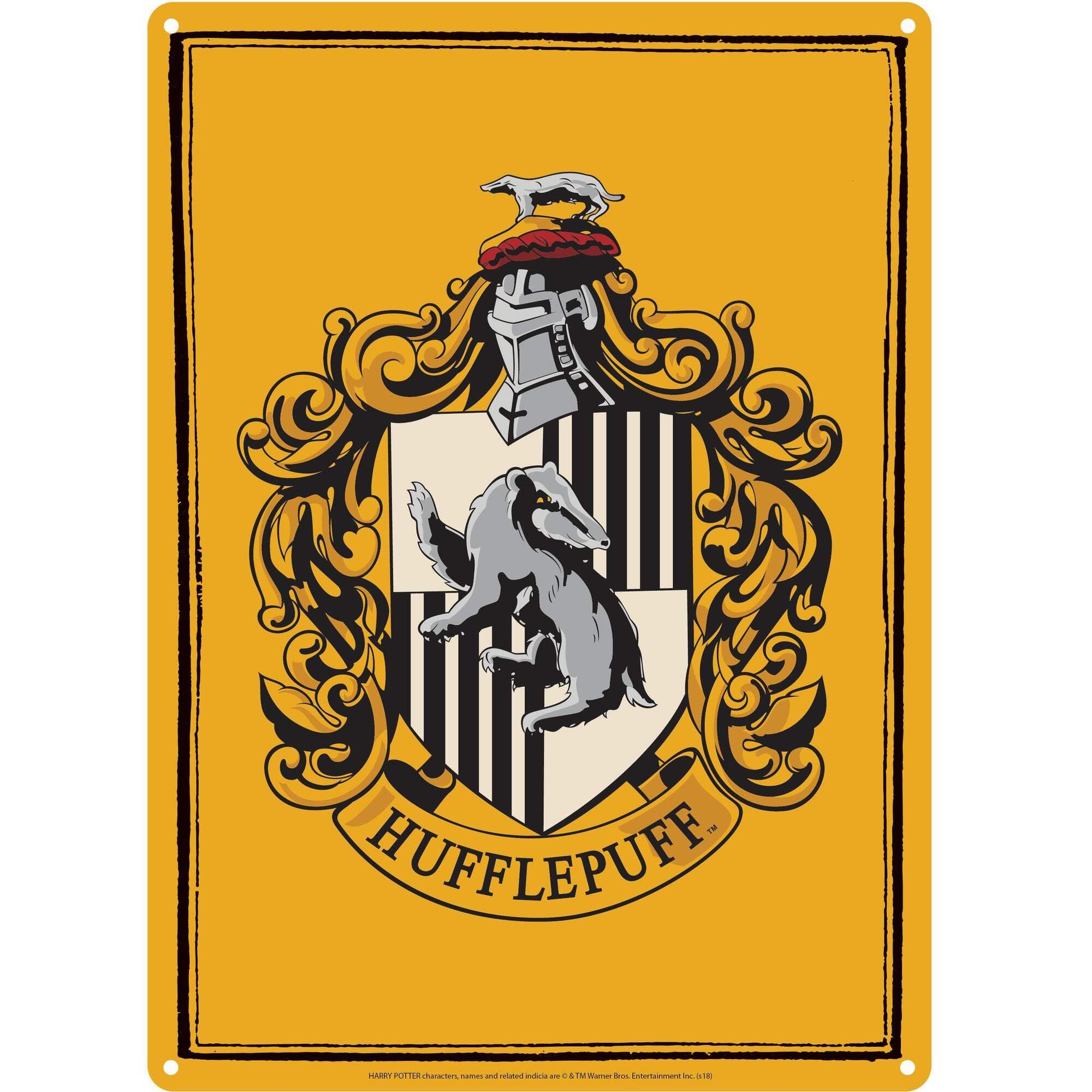 Harry Potter Tin Sign Small (Hufflepuff)