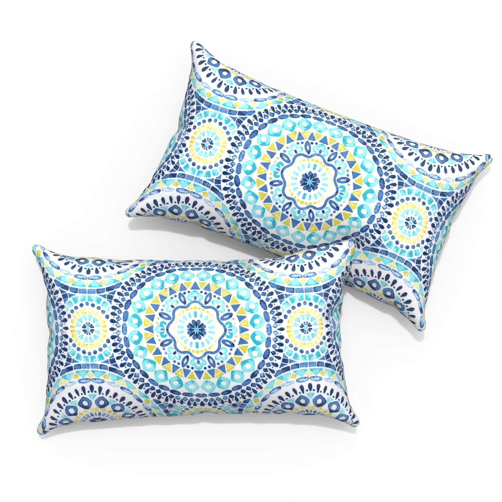 TWLEAR Outdoor Lumbar Pillows 12x20 inch, Rectangle Throw Pillows with