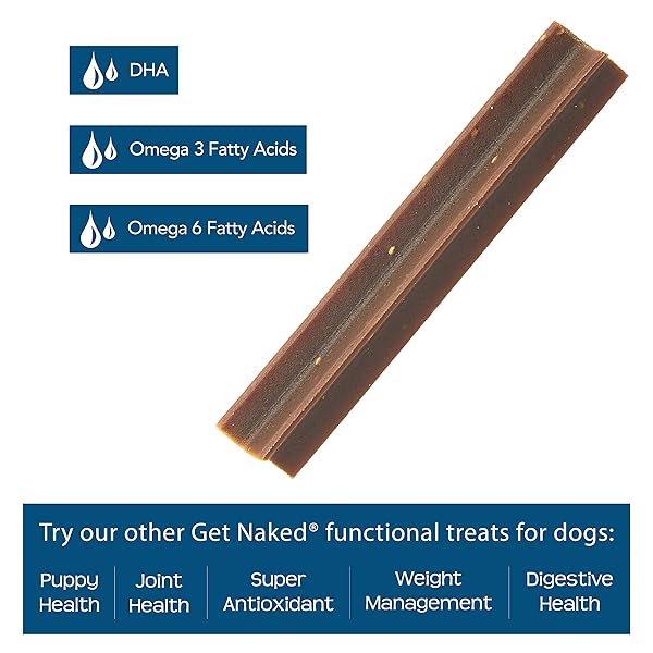 GET NAKED GRAIN FREE 1 POUCH 6.2 OZ SKIN & COAT DENTAL CHEW STICKS, SMALL