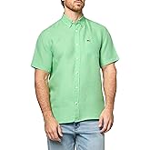 Lacoste Men's Short Sleeved Linen Shirt