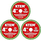 KTEM Multi-Material Indestructible Cutting Discs for Angle Grinder, 4.5 Inch, 7/8 Inch Arbor, 3 Pack