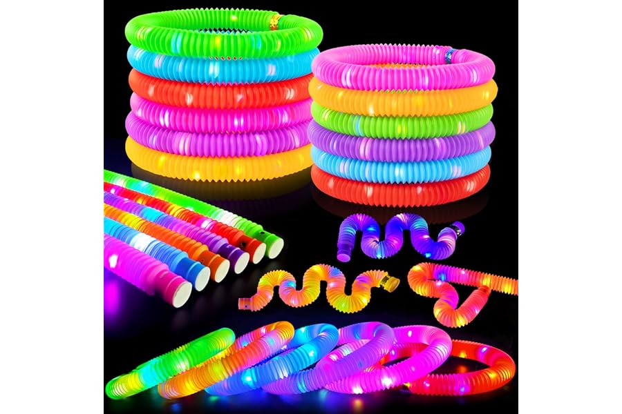 Glow Sticks 4th of July Party Favors for Kids 12-96 PCS,Glow in Dark Party Supplies for Toddlers,Light Up Neon Necklace Bracelet Accessories Decoration for Boys Girls,Fun for Birthday Dance Camp Care