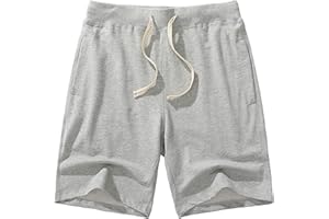 AMY COULEE Men's Casual Classic Shorts Athletic Cotton Sweat Shorts with Drawstring