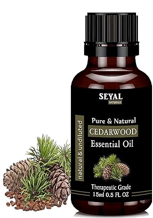 Seyal Cedarwood Essential Oil 100% Pure & Organic Therapeutic Grade Undiluted For Hair, Skin, Aroma (15ml)