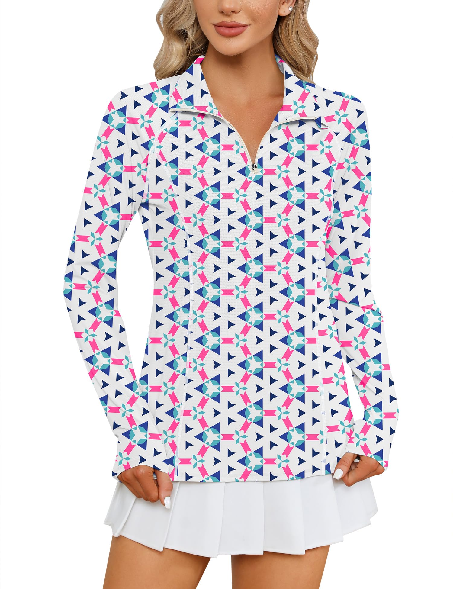 LOMON Women Long Sleeve Shirts Sun Protection 1/4