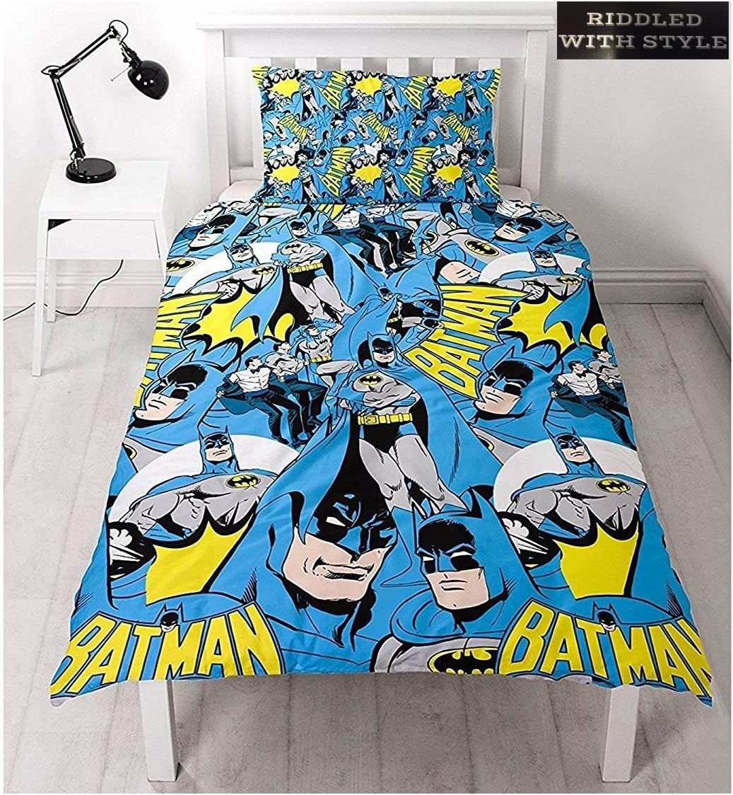 Children Batman Printed Reversible Rotary Single Duvet Bed Set Batman Print 135cm X 200cm