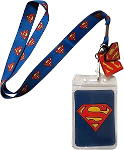 Amazon.com: C&D Visionary Lanyard with Charm DC Comics Superman Logo ...