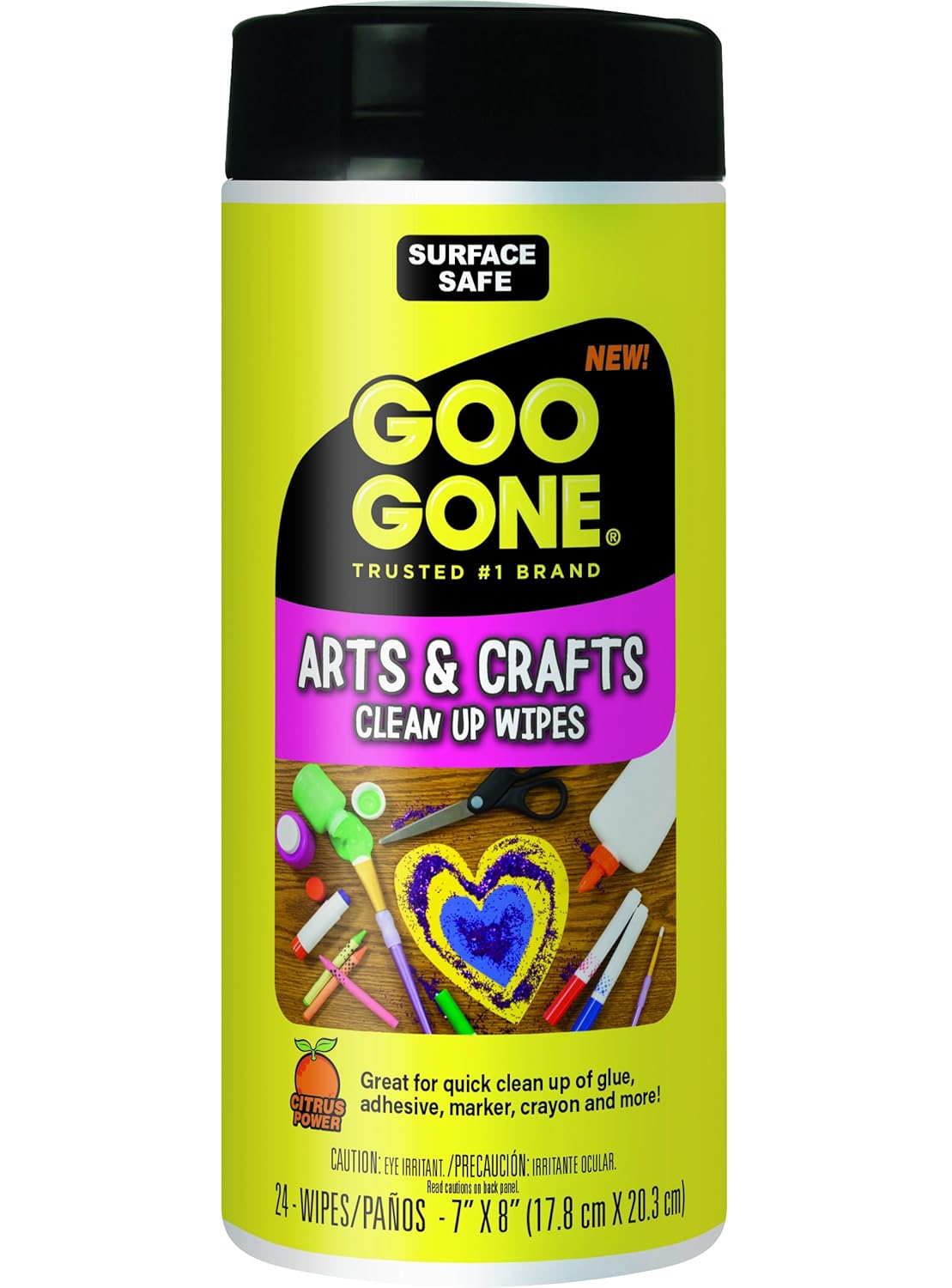 Goo Gone Adhesive Remover Arts and Crafts Clean Up Wipes - 24 Wipes: Grocery & Gourmet Food