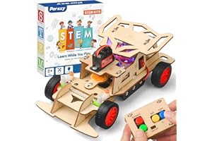 Poraxy STEM Kits for Kids 8-10, STEM Toys for Boys Ages 8-13, Remote Control Car, Wooden 3D Puzzles 8-12 Science Projects Building Model, Birthday Gifts for 8 9 10 11 12 13 14 Year Old Teen Boys Girls