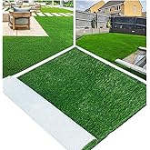 NINXANG Artificial Grass Rug Outdoor Indoor 3FTX10FT Fake Grass Carpet Green Synthetic Grass Pet Turf TPR Soft Backing Grass Rug with Drain Holes for Garden Lawn Landscape Balcony Home Decor Patio