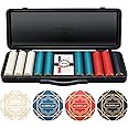 SLOWPLAY Nash Ceramic Poker Chips Set for Texas Hold'em, 500 PCS [Blank Chips], 39mm & 10g Each | Features a High-end Chip case with Extra Durable German Polycarbonate Shell