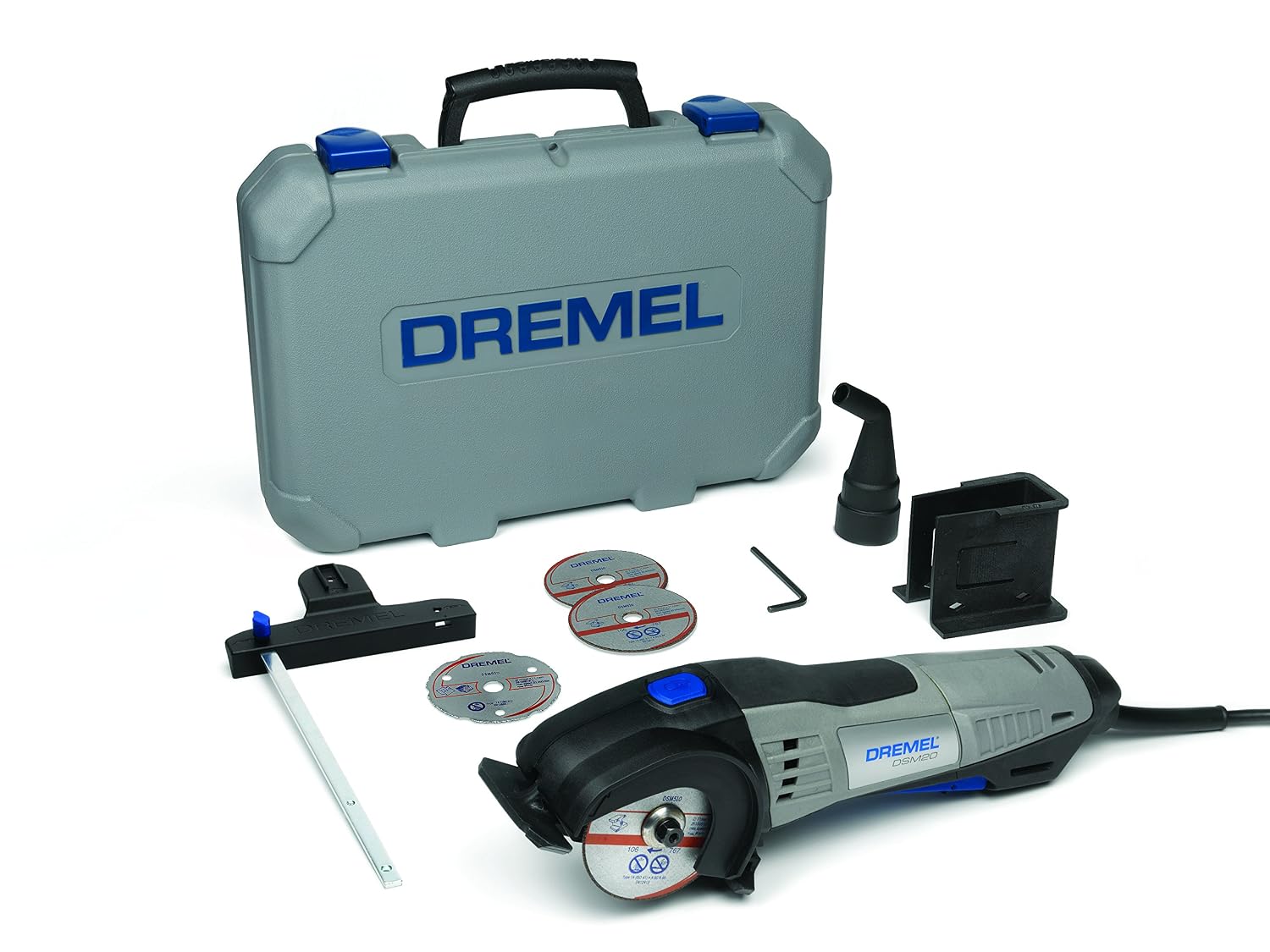DREMEL DSM20-3/4 Scie Compacte (710 W), 3 Adaptations, 4 Accessoires